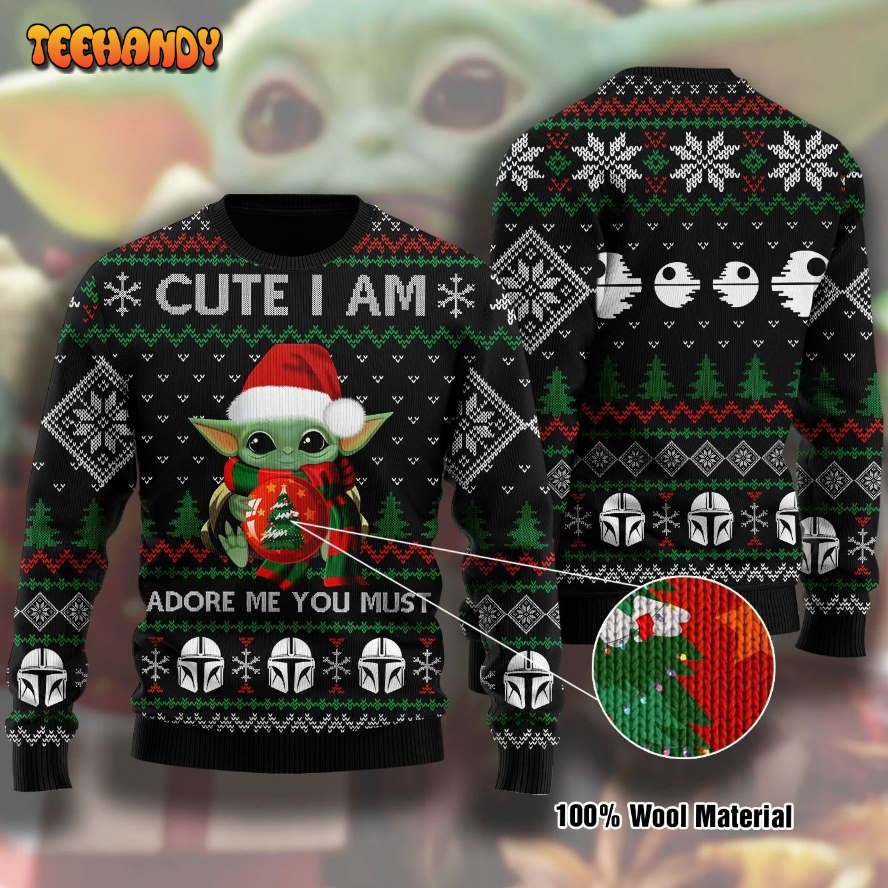 baby yoda cute i am ugly christmas sweater ugly sweater christmas sweaters cvrwv