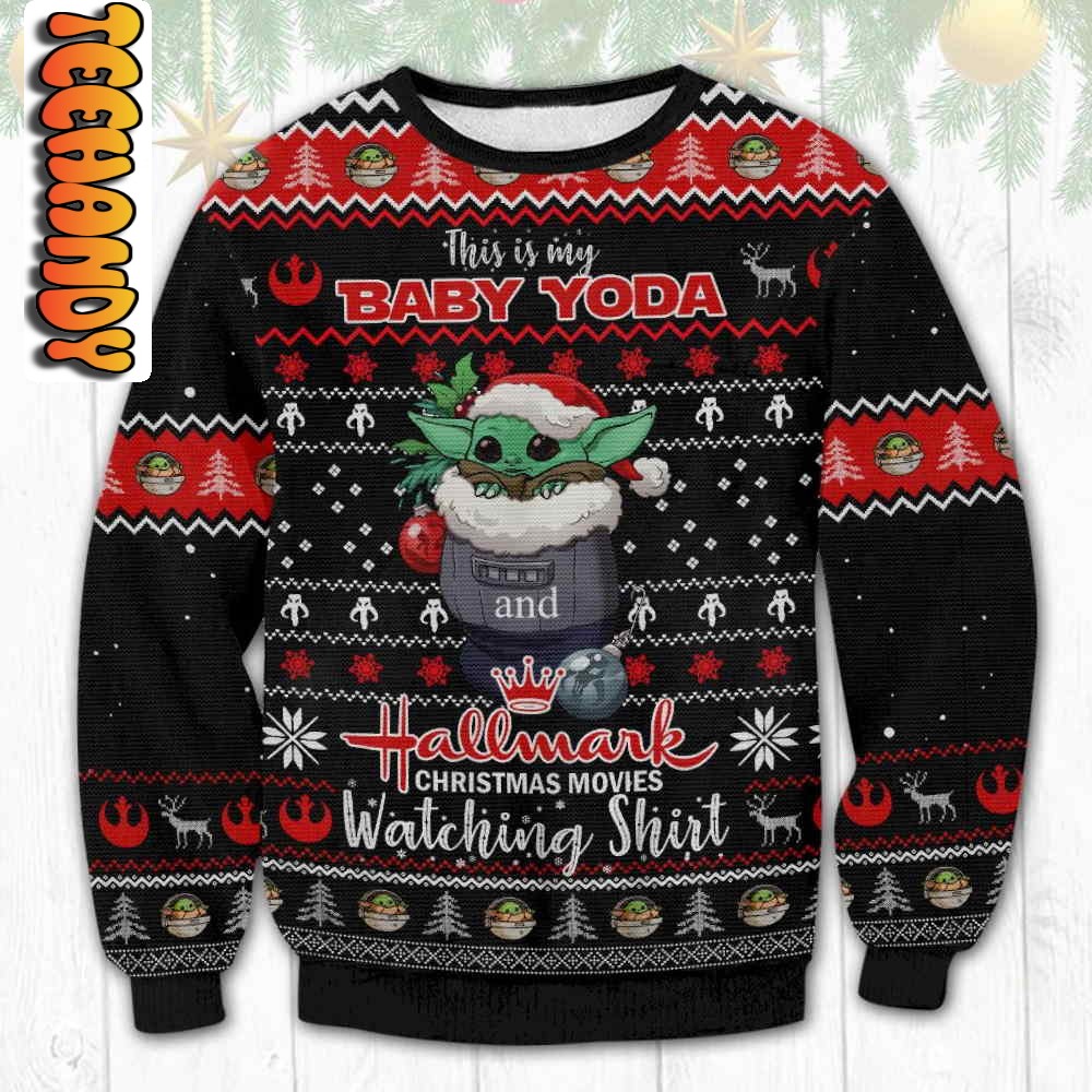 baby yoda hallmark ugly christmas sweater99381