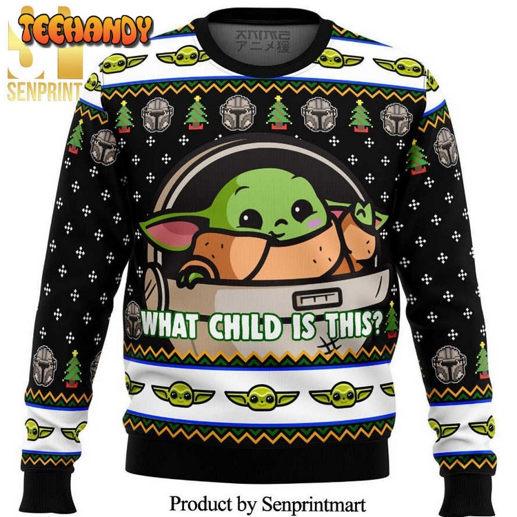 baby yoda what child is this mandalorian star wars sweater oqbcw