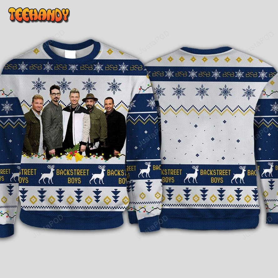 backstreet boys ugly christmas sweater all over print sweatshirt ovfj1