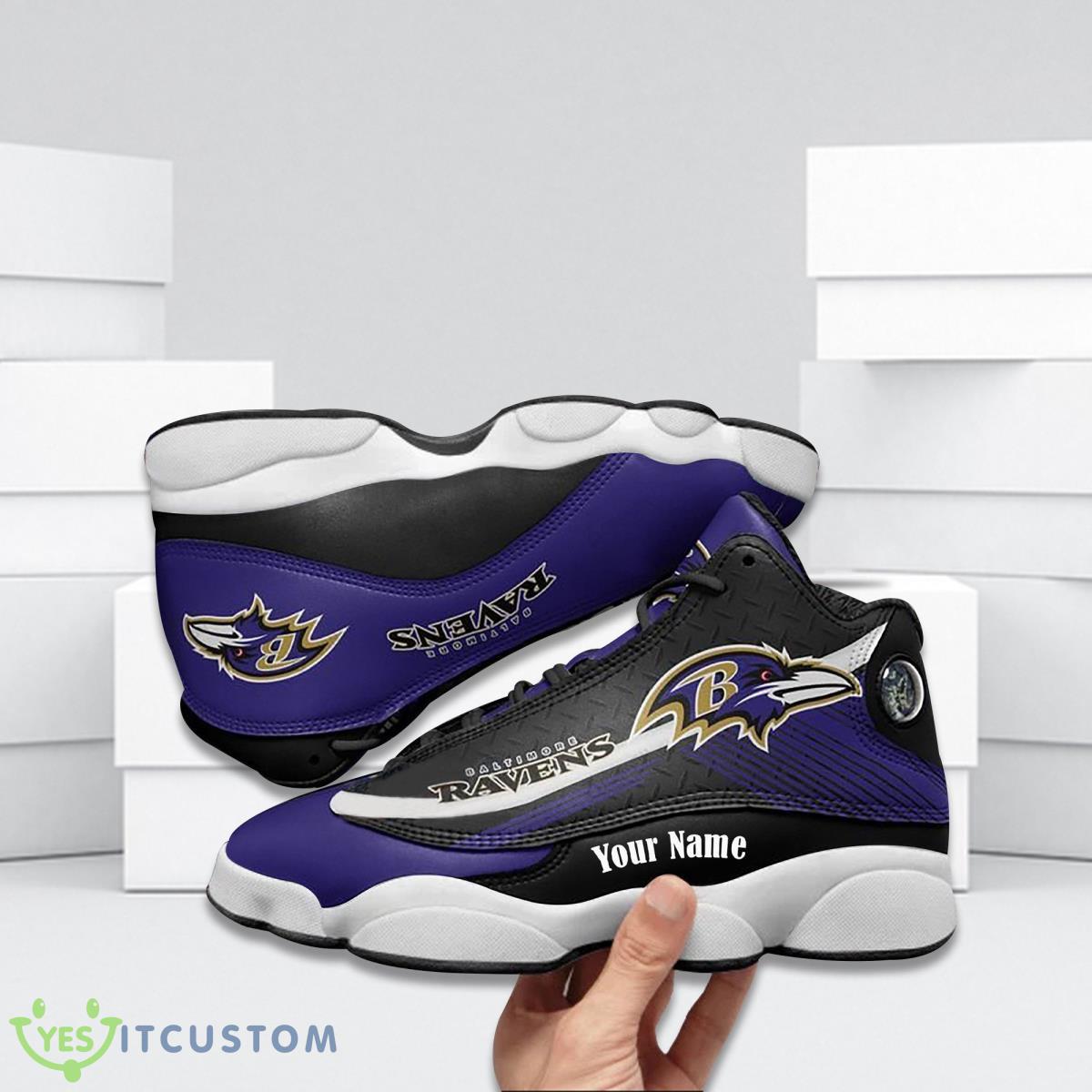 baltimore ravens football team custom name air jordan 13 running shoes best gift for fans