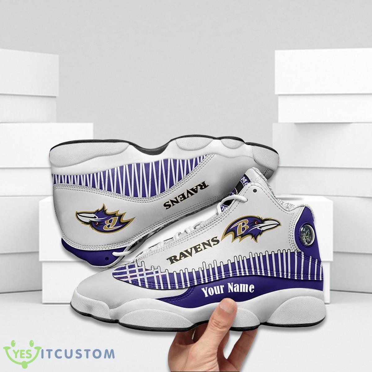 baltimore ravens football team custom name air jordan 13 running shoes great gift for fans