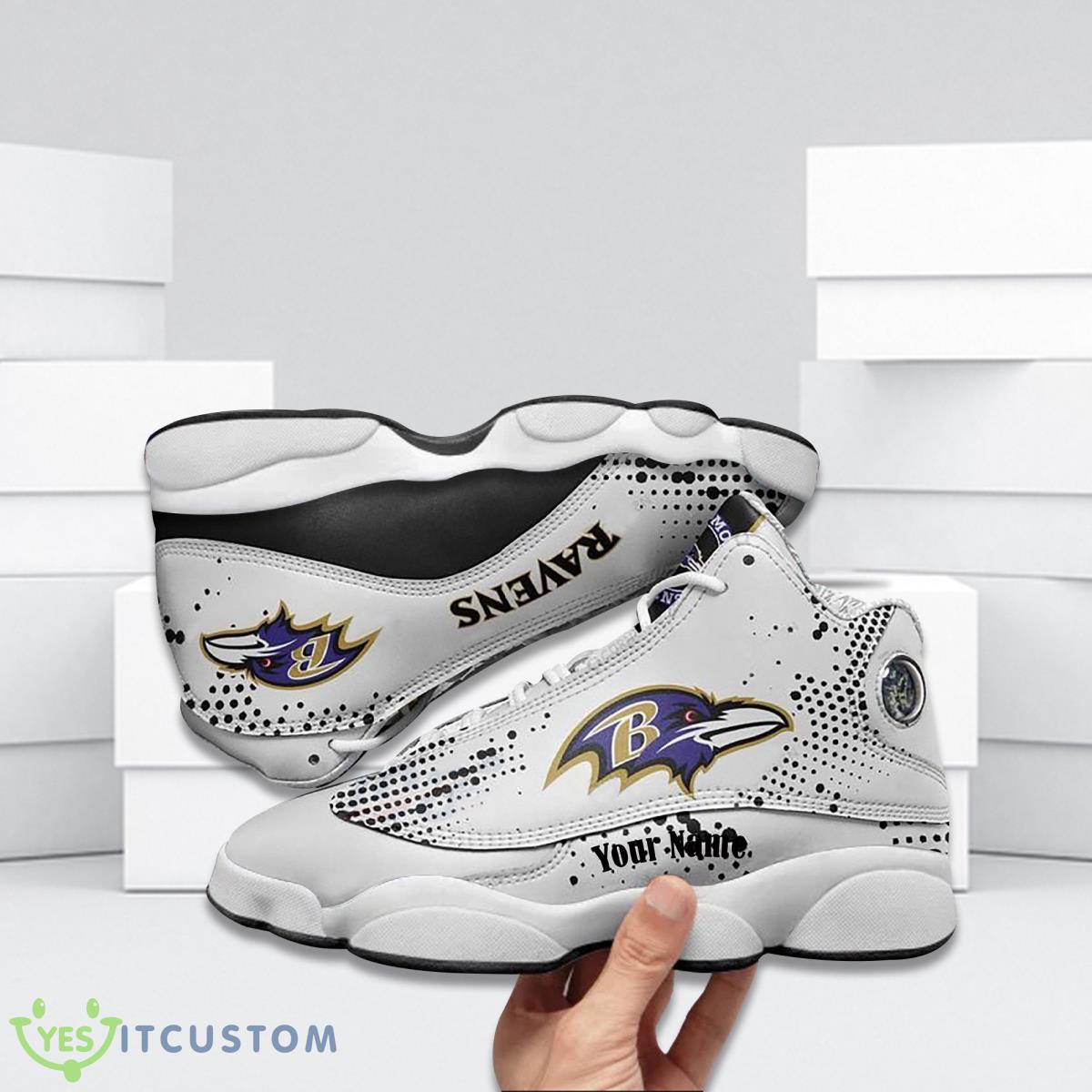 baltimore ravens football team custom name air jordan 13 running shoes impressive gift for fans