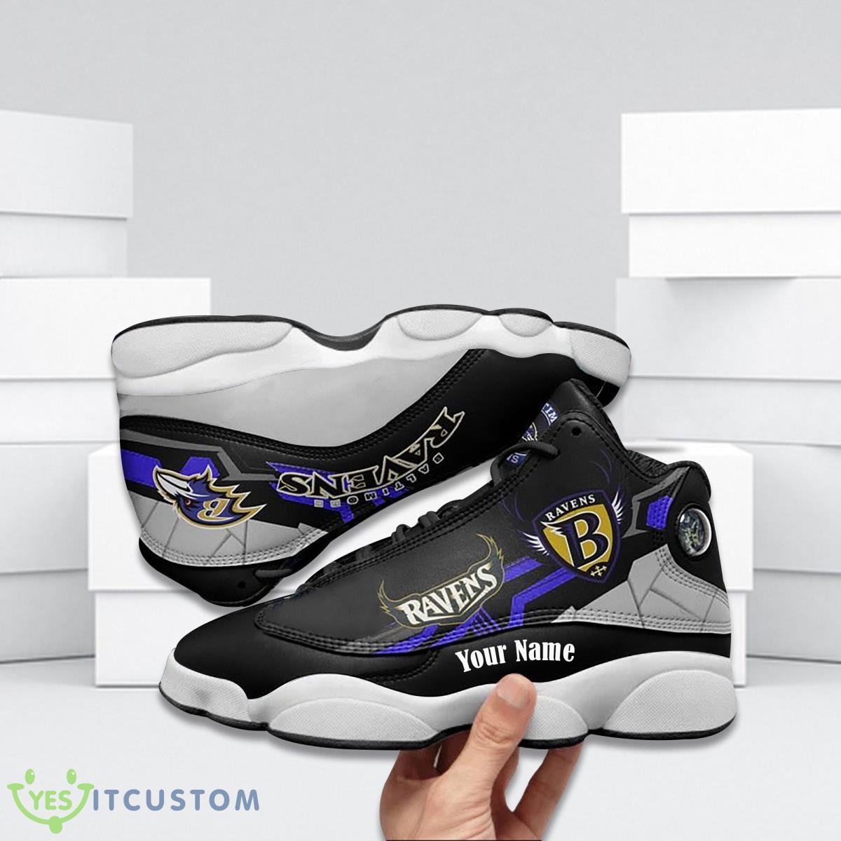 baltimore ravens football team custom name air jordan 13 running shoes special gift for fans