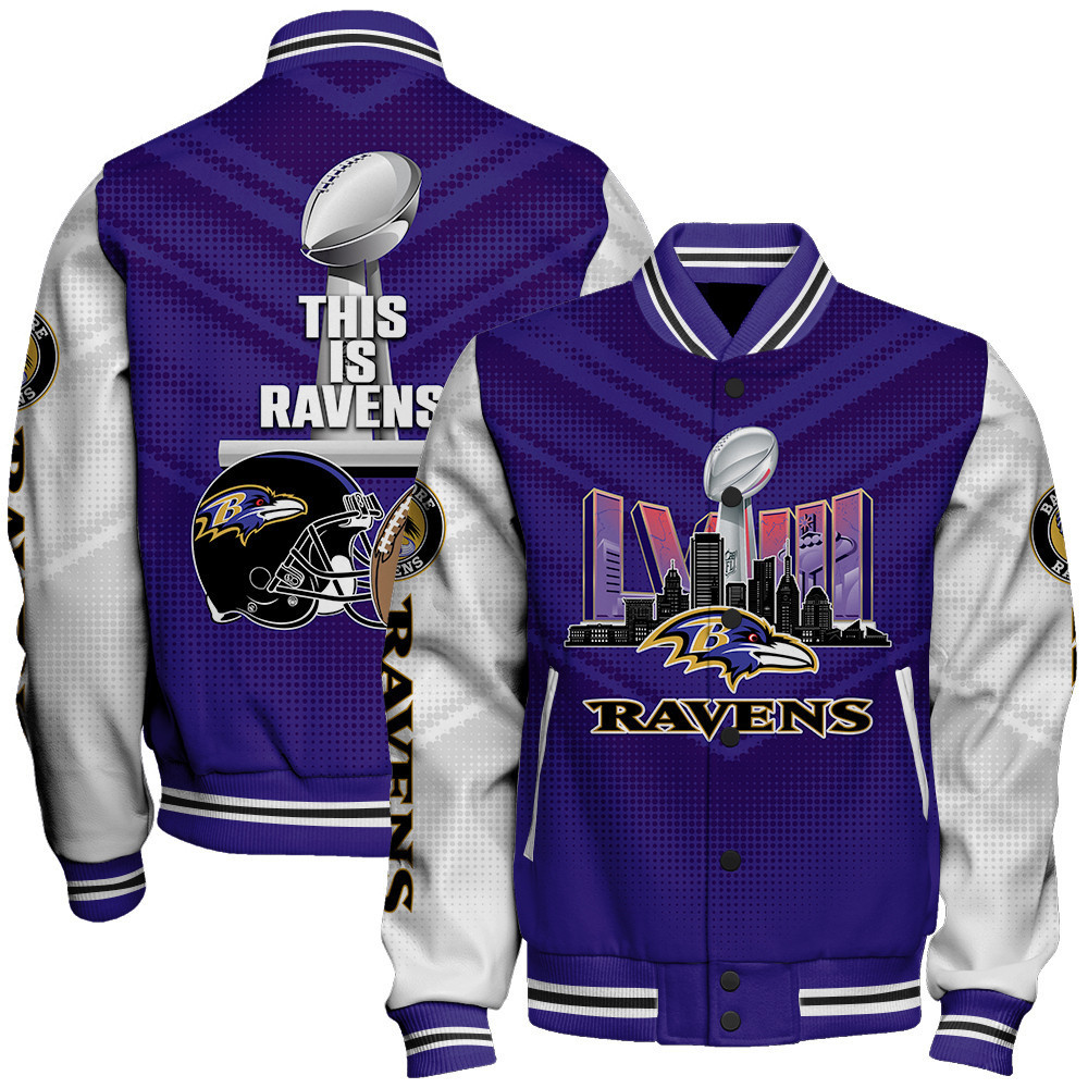 baltimore ravens lviii this is ravens baseball varsity jacket baseball jacket all over print ske2i