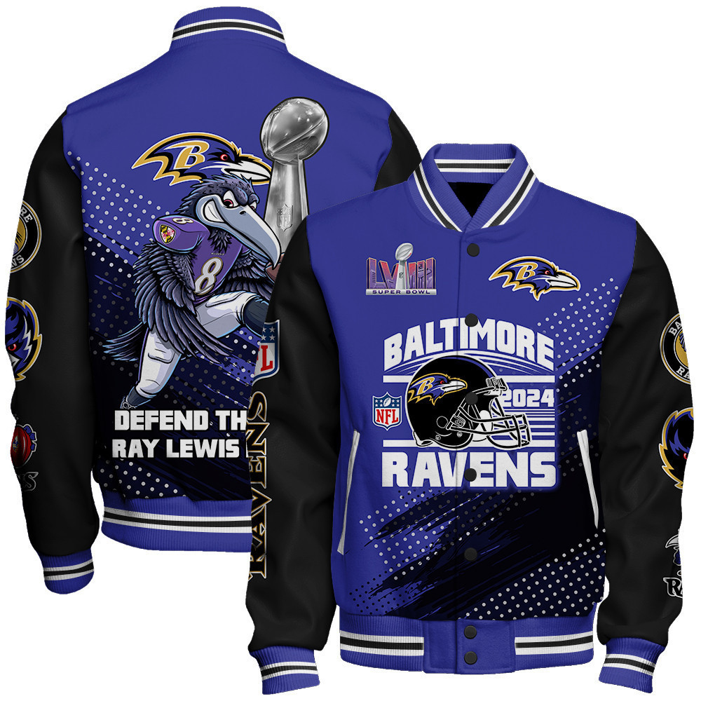 baltimore ravens nfl baseball varsity jacket baseball jacket all over print stm v3 jpurg