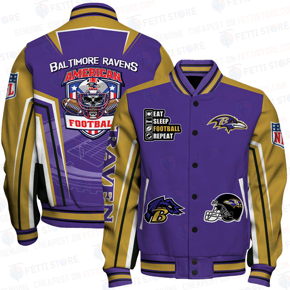 baltimore ravens nfl baseball varsity jacket baseball jacket all over print stm v4 4acjf