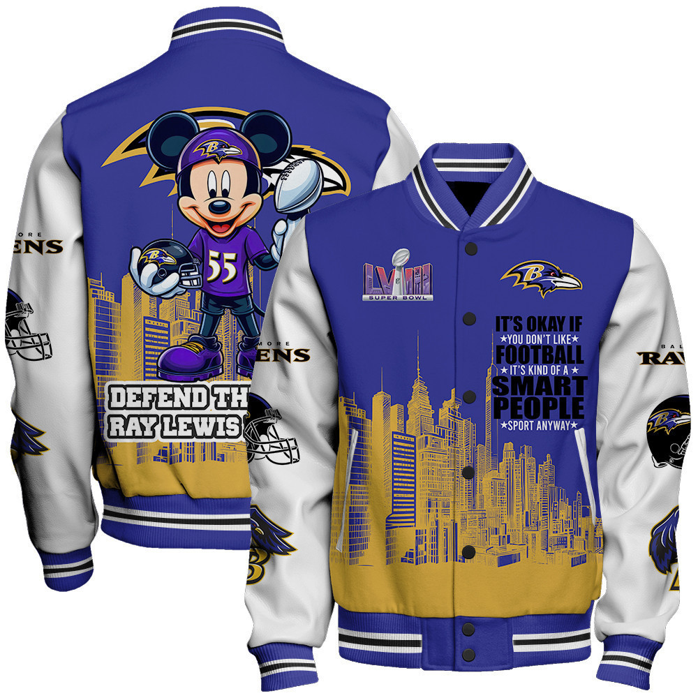 baltimore ravens nfl baseball varsity jacket baseball jacket all over print stm v5 tflm3