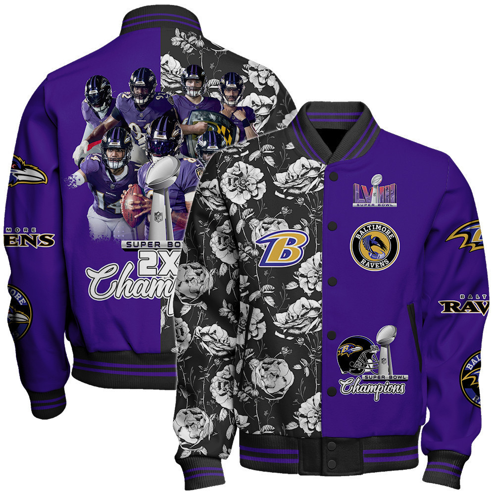 baltimore ravens nfl baseball varsity jacket baseball jacket all over print stm v6 xvhid