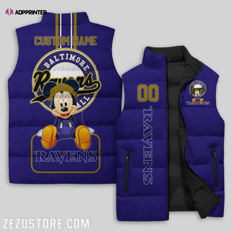 baltimore ravens nfl sleeveless puffer jacket custom for fans gifts 3 1