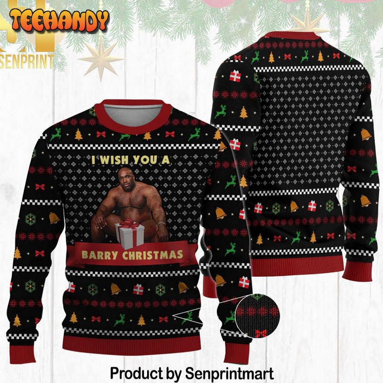 barry wood i wish you a barry christmas for you ugly sweater 15boi