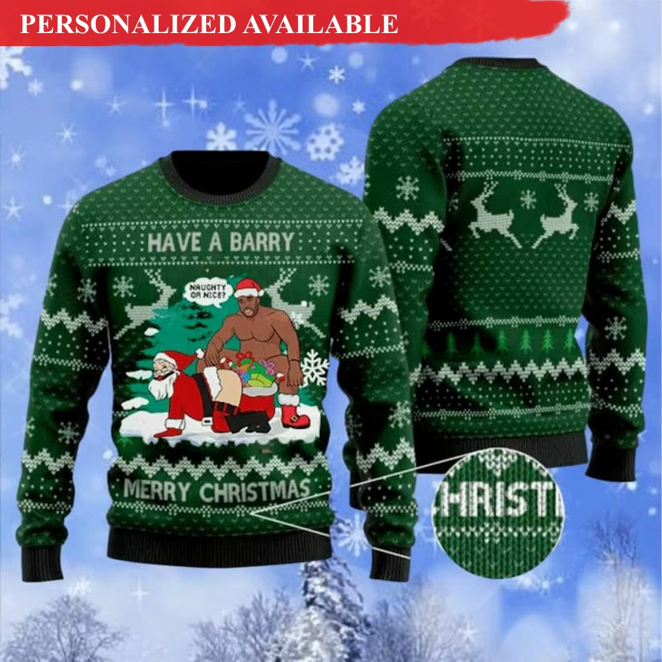 barry wood funny ugly christmas sweater 3910