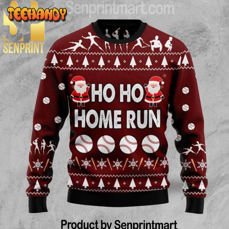 baseball hoho home run full printed ugly wool sweater wuh9f