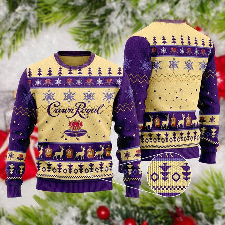 basic crown royal ugly christmas sweater flexiquor com