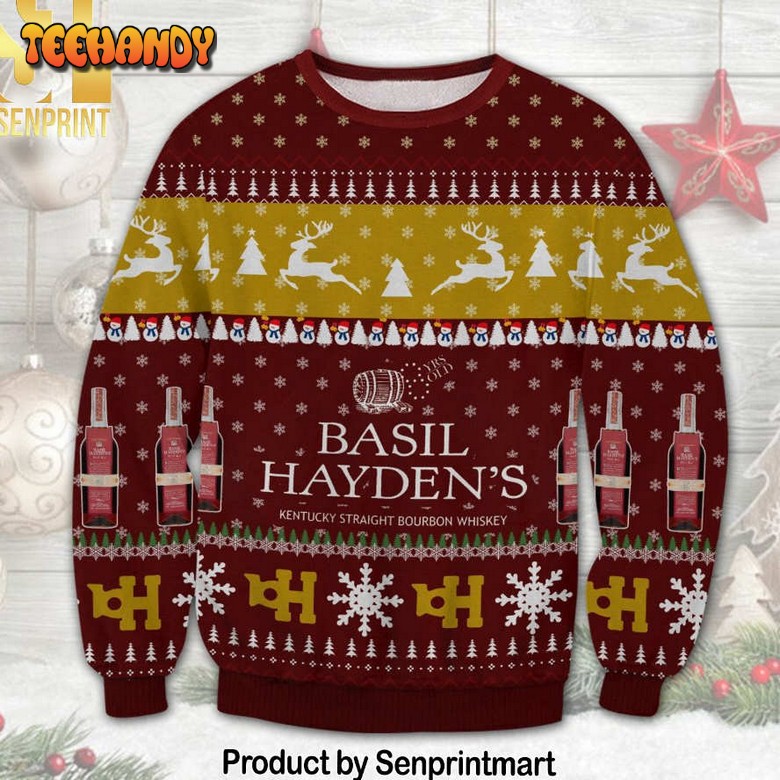 basil hayden kentucky straight bourbon whiskey ugly sweater 5stqj