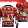 basset hound sweater christmas sweatshirt holiday party 4788