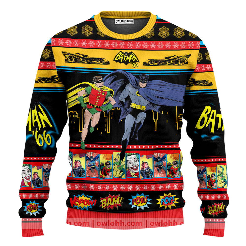 batman 1966 tv series sweater ugly christmas sweaters owl ohh uz2tz