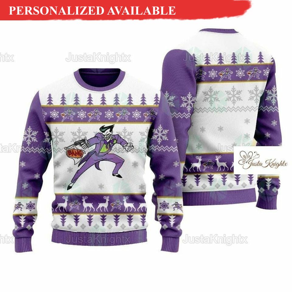 batman joker christmas ugly sweater 1050