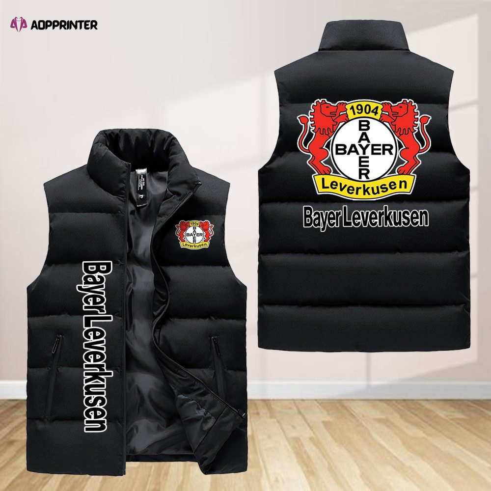 bayer 04 leverkusen sleeveless puffer jacket custom for fans gifts