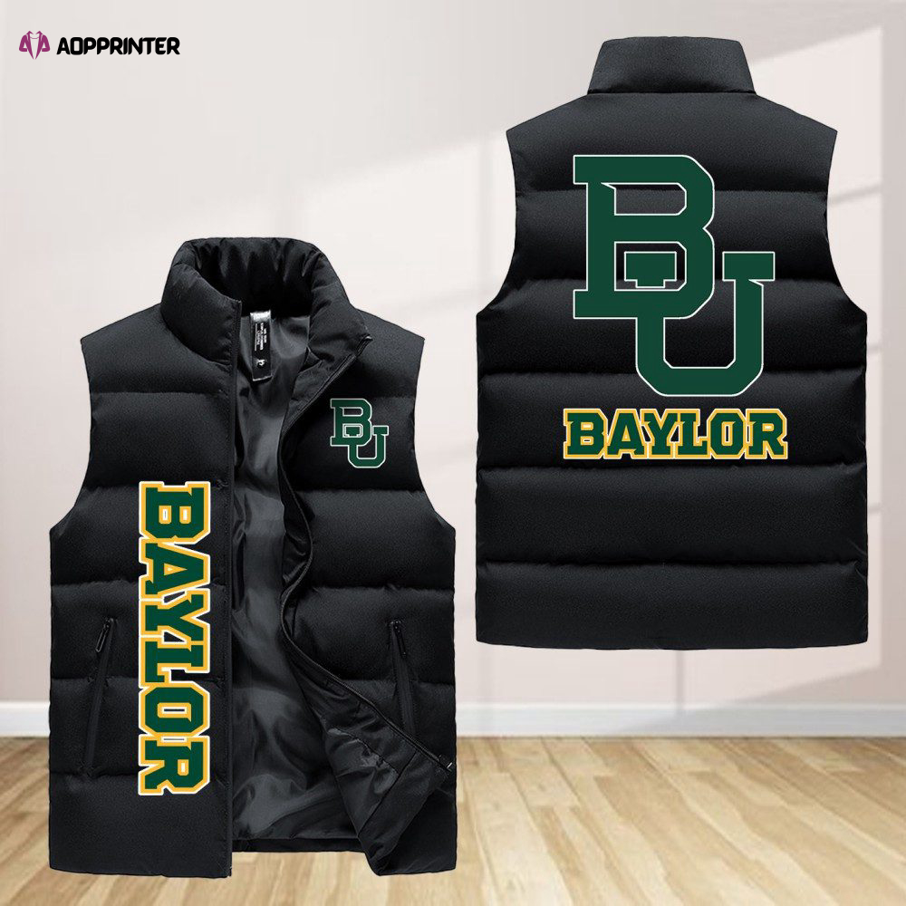 baylor bears sleeveless puffer jacket custom for fans gifts