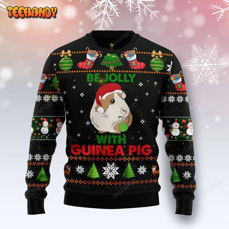 be jolly with guinea pig ugly christmas sweater all over print sweatshirt n2qwb