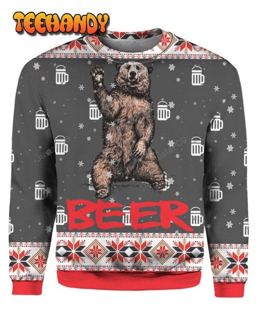 bear beer 3d ugly christmas sweater ugly sweater christmas sweaters i68gc