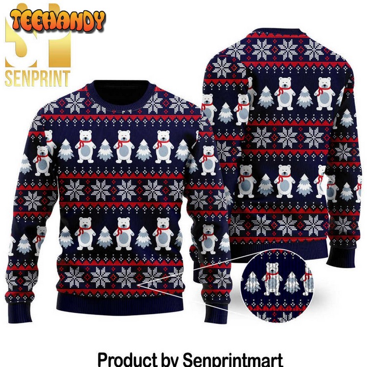 bear christmas in somewhere 3d holiday knit sweater ouw6w