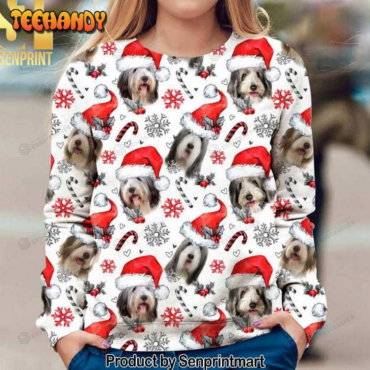 bearded collie for christmas gifts ugly xmas wool sweater zaw6z