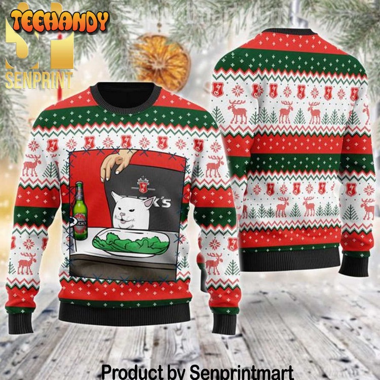 becks beer cat meme chirtmas gifts wool ugly sweater koi2y