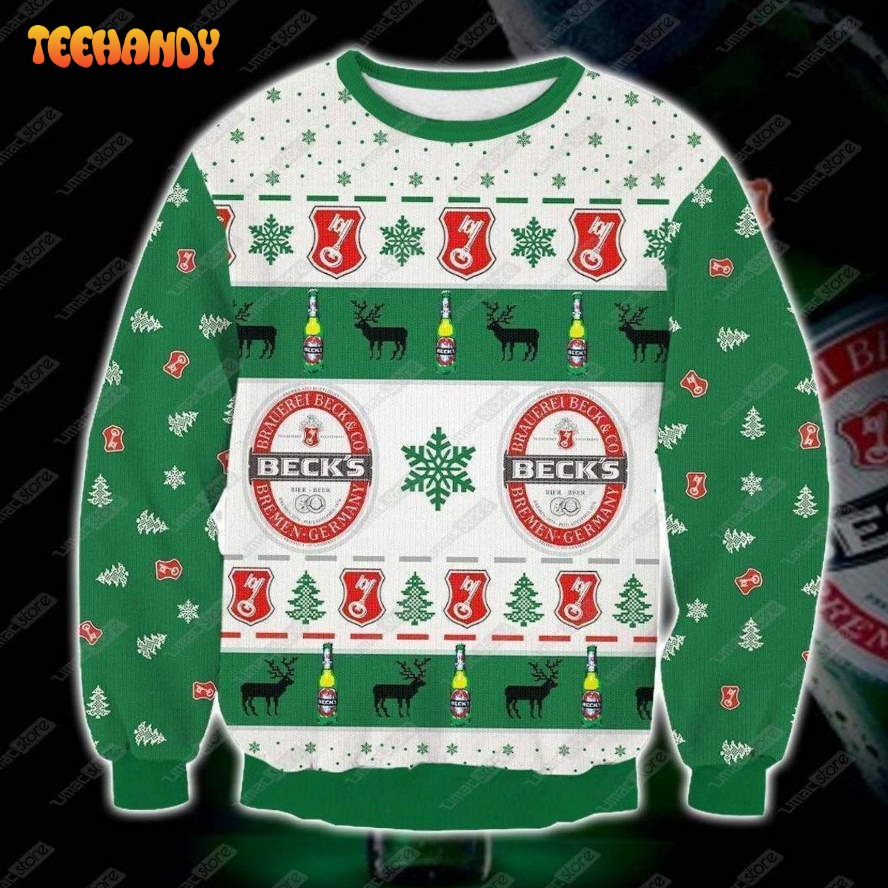 becks beer ugly christmas sweater all over print sweatshirt ugly sweater mxevn