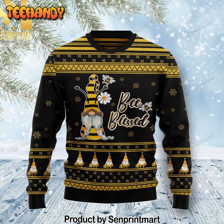 bee kind gnome for christmas gifts ugly christmas sweater fm8g7