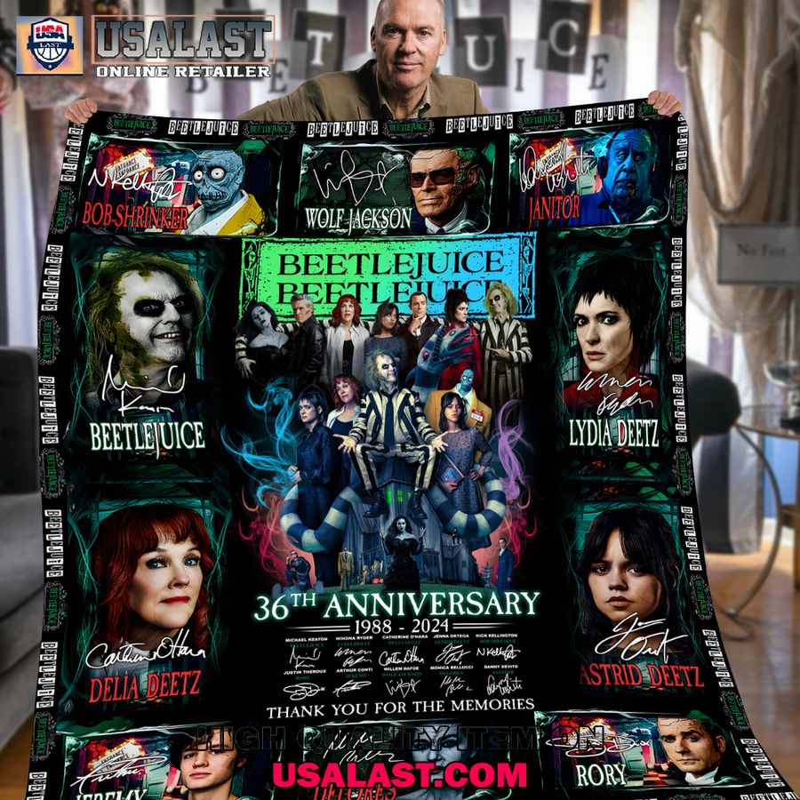 beetlejuice 36th anniversary 1988 2024 special quilt blanket 1 YvzxR