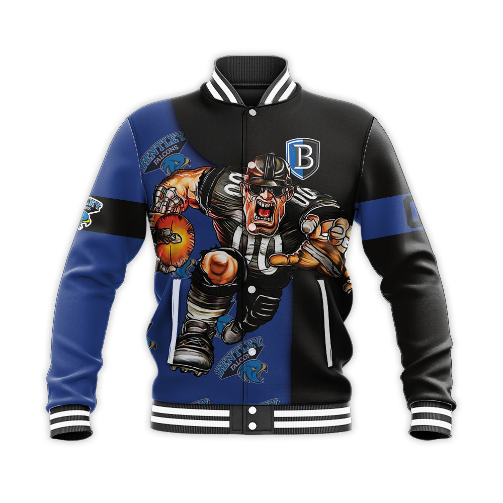 bentley falcons baseball jacket button up zipper hooded all over print football go on gift for fans ncaa zulod