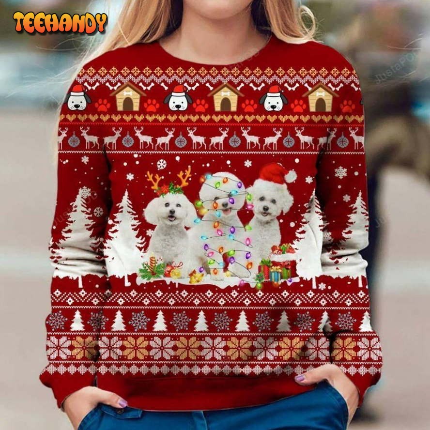 bichon frise ugly sweater ugly sweater christmas sweaters jinmi