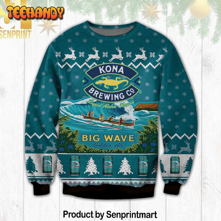 big wave kona brewing hawaii ugly xmas sweater 7qmad