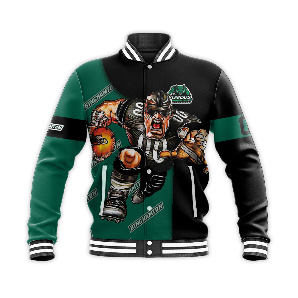 binghamton bearcats baseball jacket button up zipper hooded all over print football go on gift for fans ncaa 5lczt