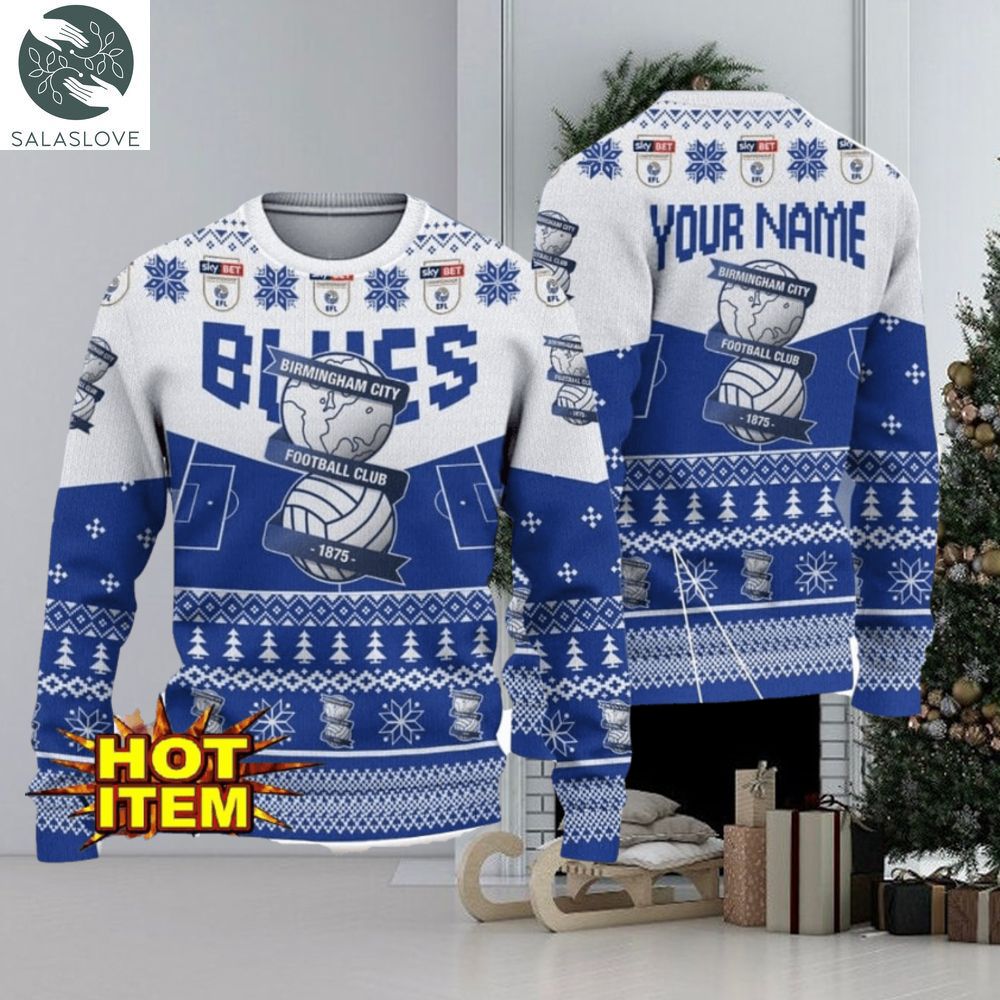 birmingham city fc big logo custom name 3d ugly christmas sweater 1 ema25x