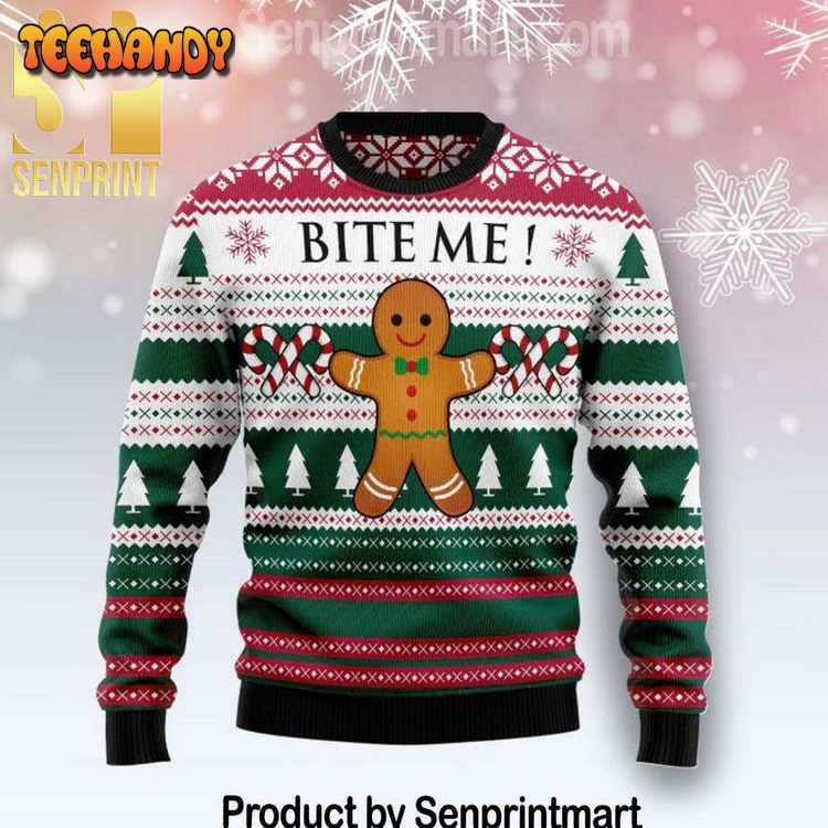 bite me full printing ugly xmas sweater xhwxt