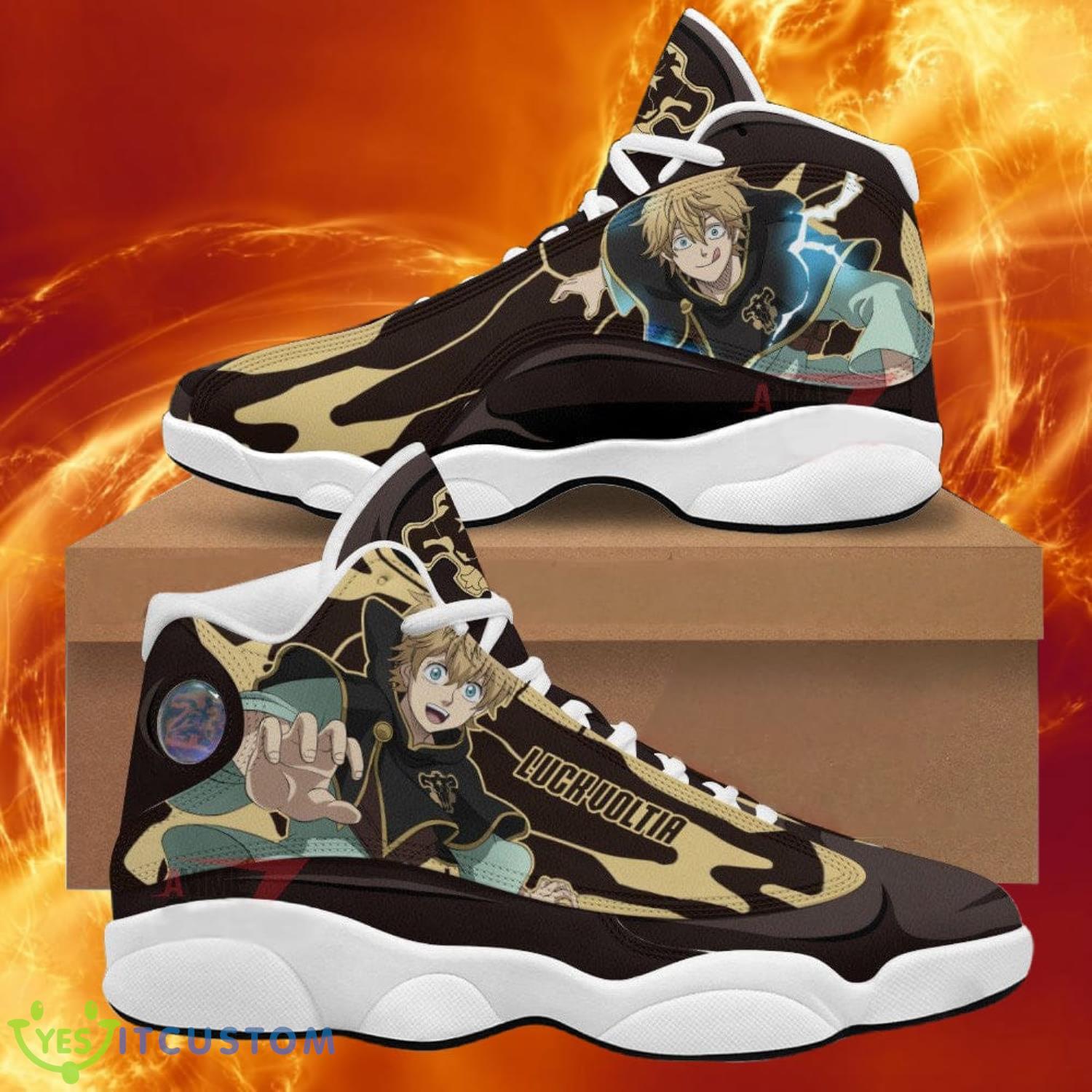 black clover air jordan 13 sneakers luck voltia black bull anime shoes gift for fans