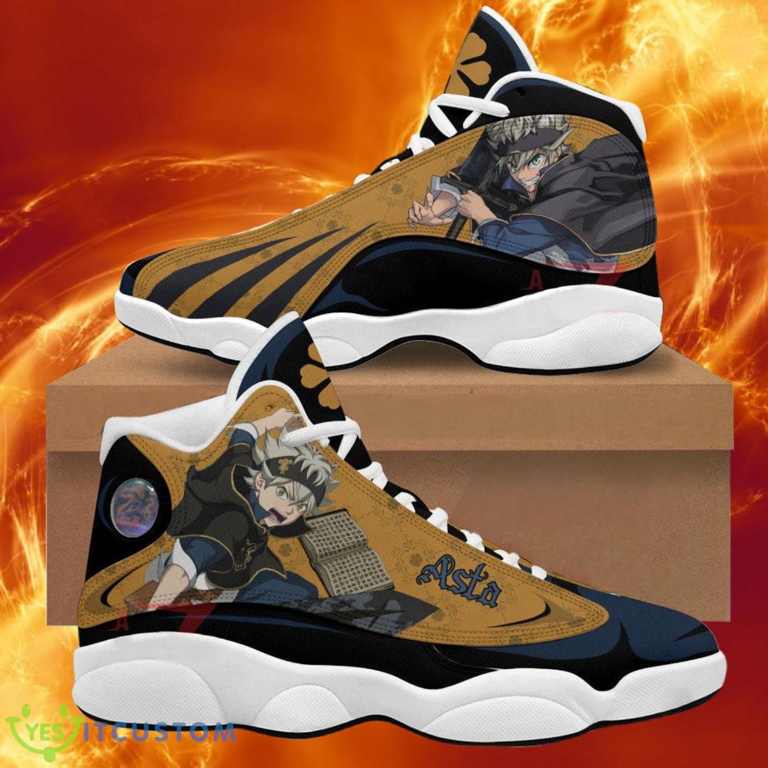 black clover asta air jordan 13 sneaker anime shoes gift for fans