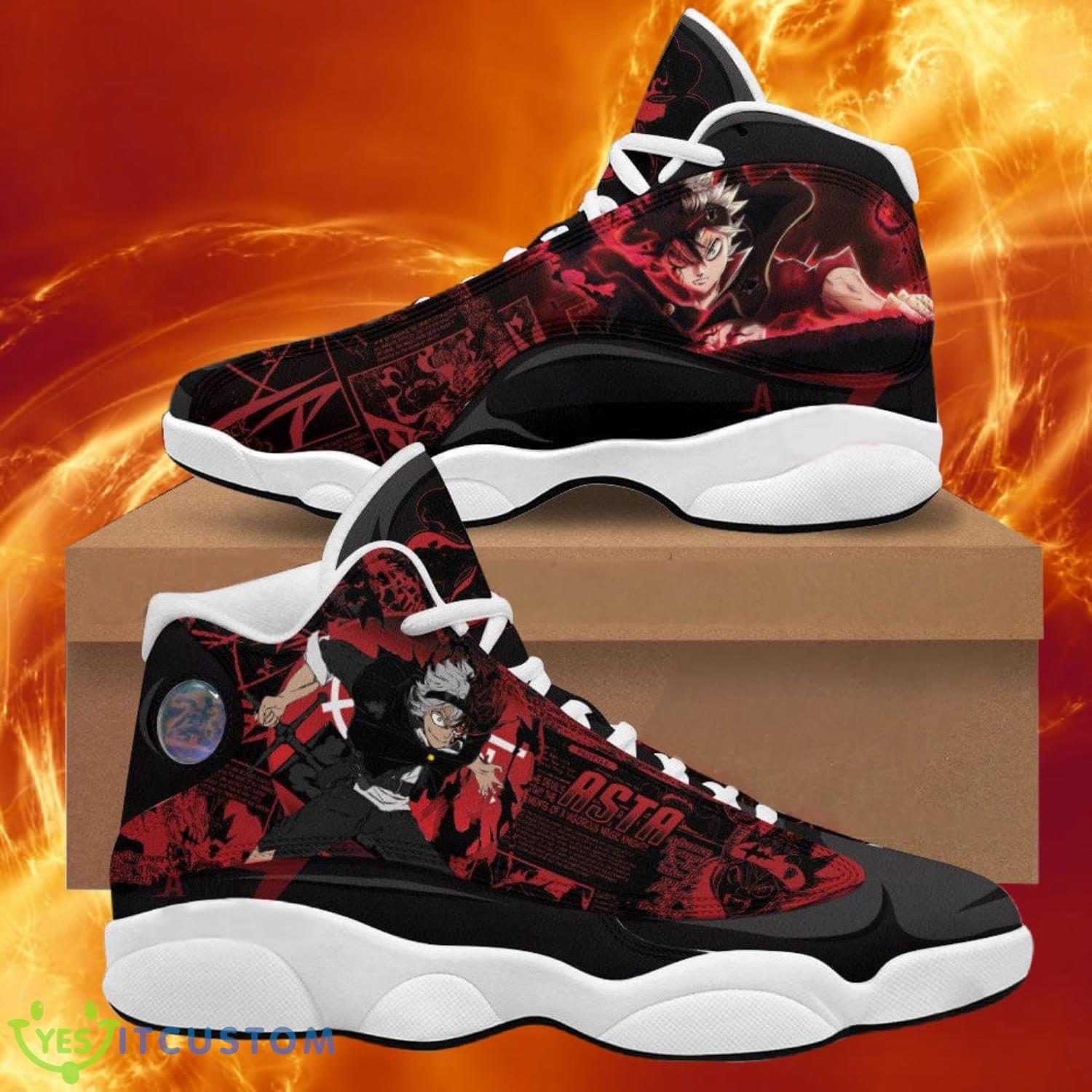 black clover asta air jordan 13 sneakers anime shoes gift for fans