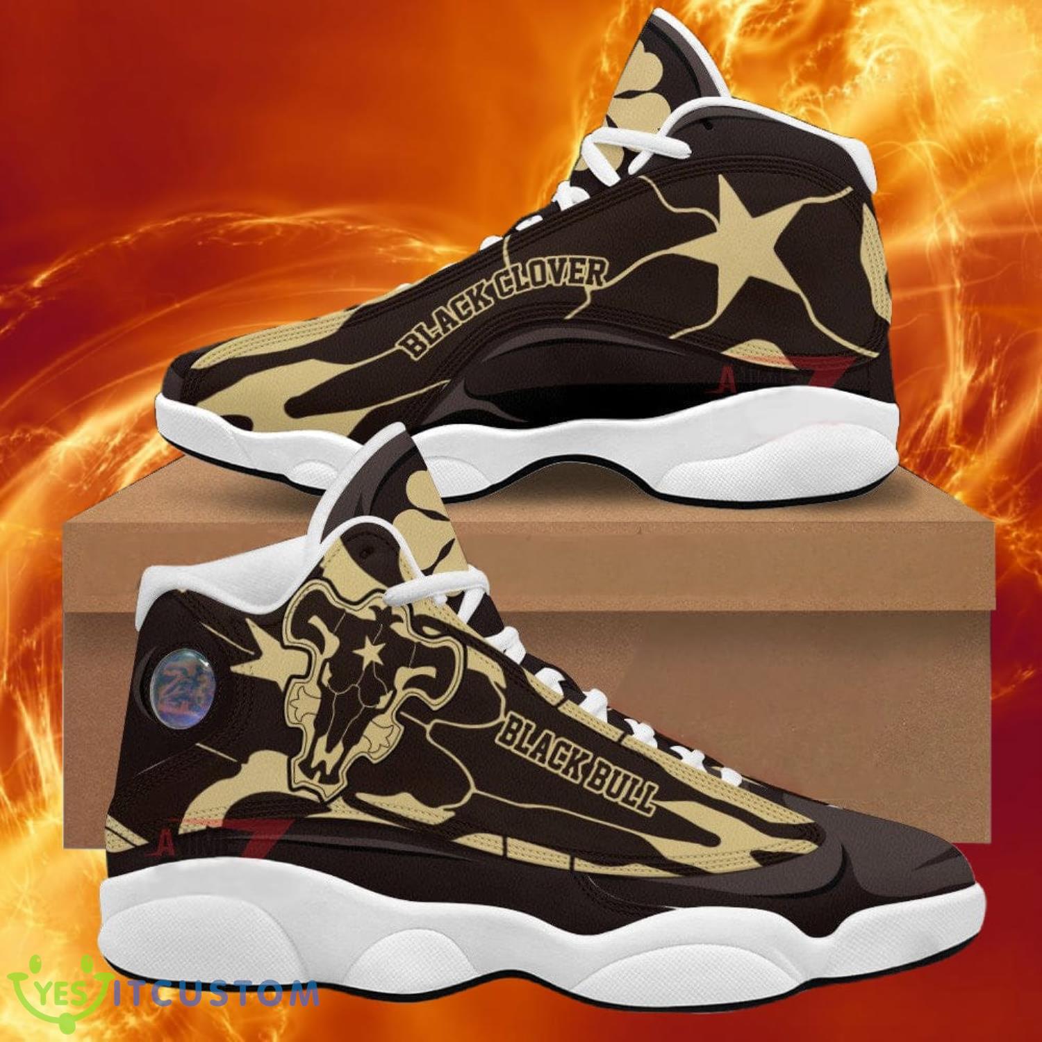 black clover black bull air jordan 13 sneakers anime shoes gift for fans