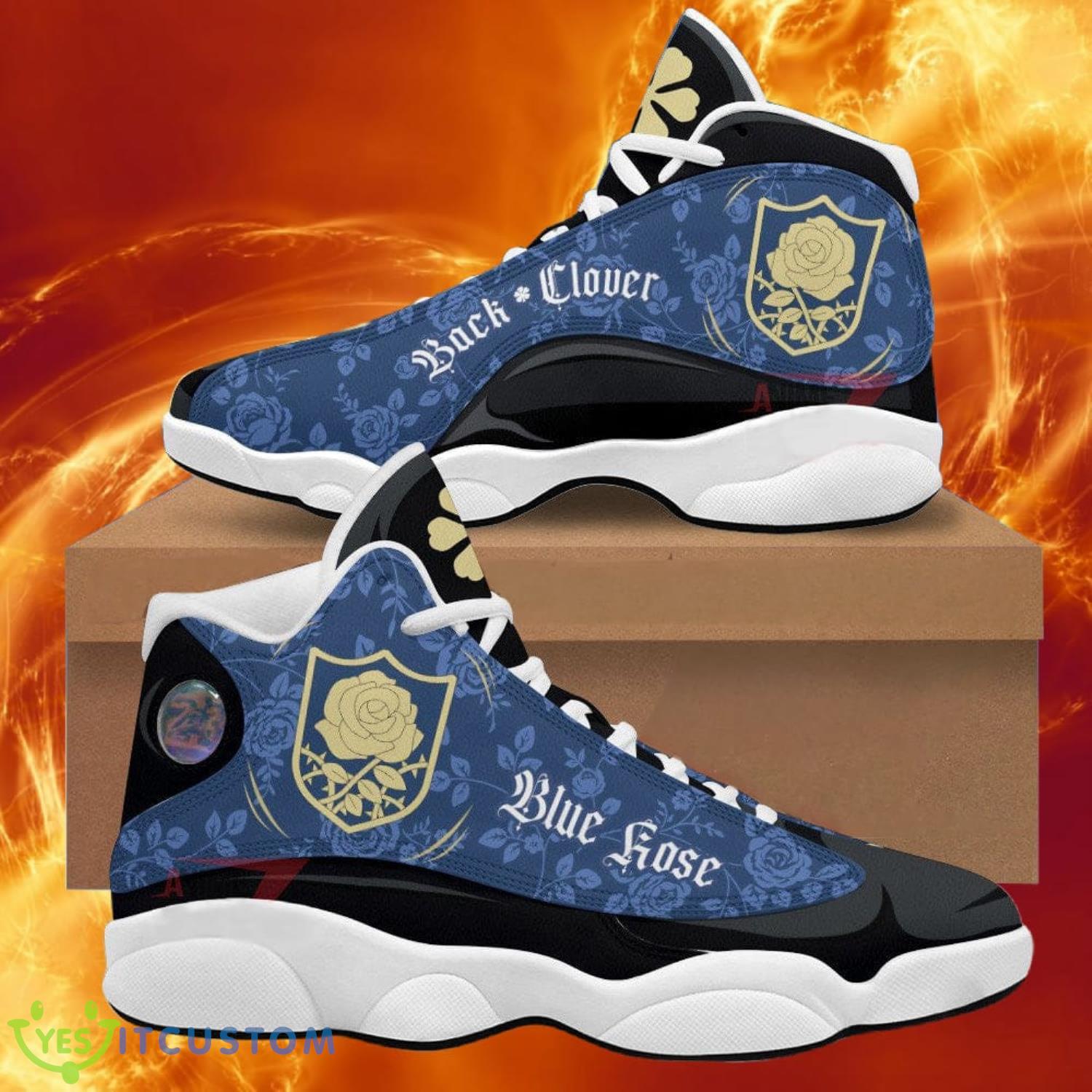 black clover blue rose air jordan 13 anime shoes gift for fans