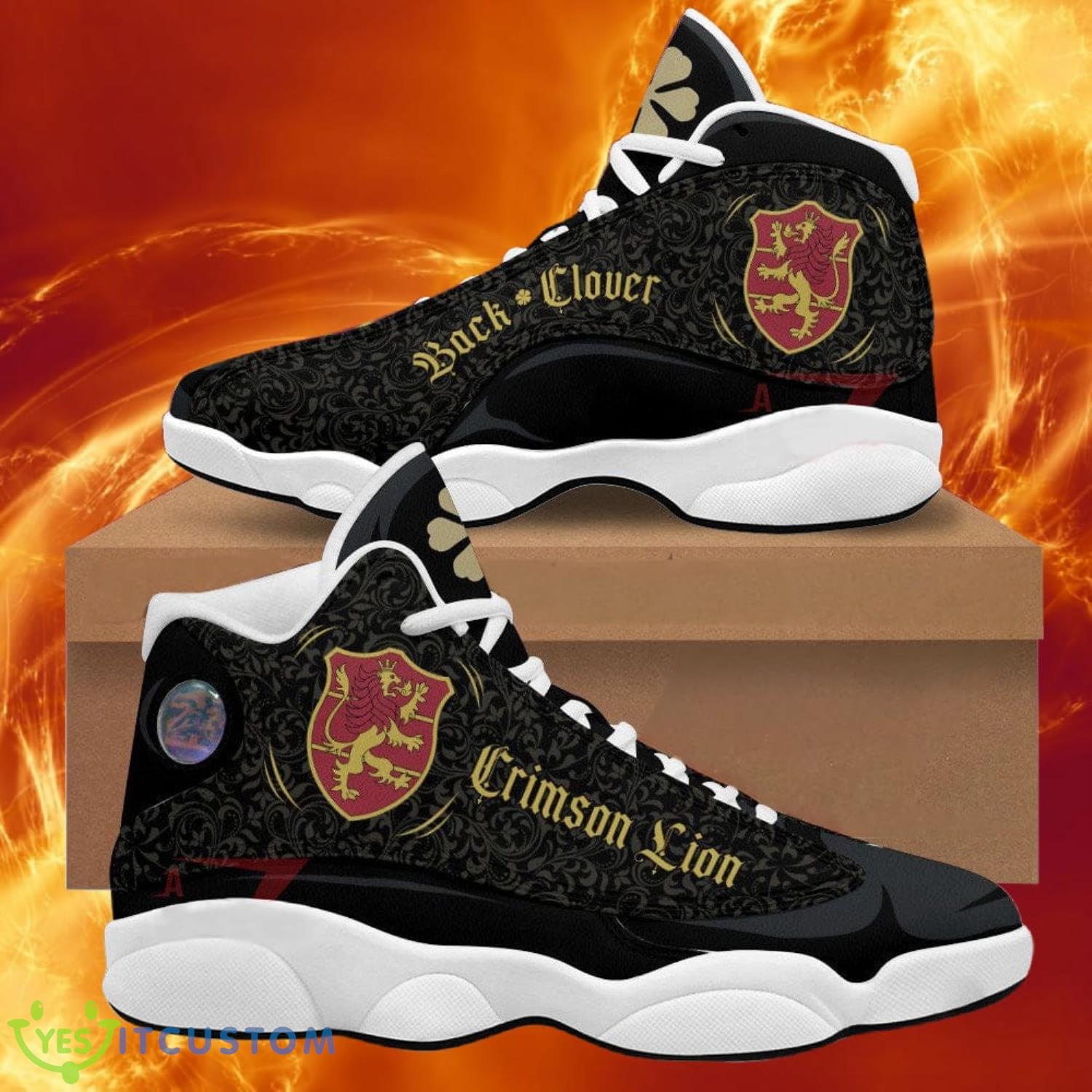 black clover crimson lion air jordan 13 anime shoes gift for fans