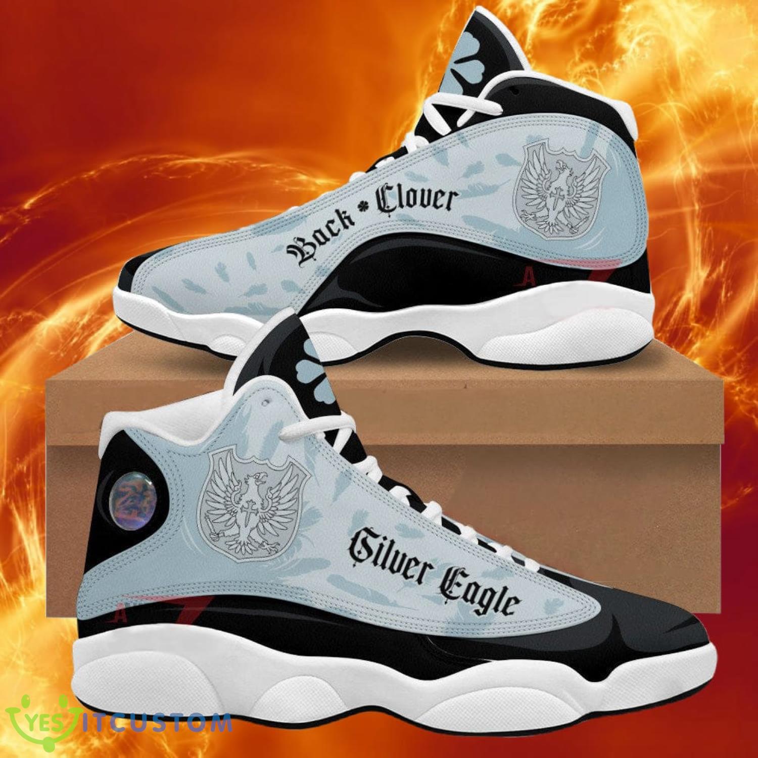 black clover silver eagle air jordan 13 anime shoes gift for fans