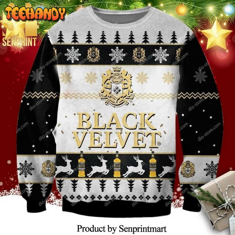 black velvet canadian whisky knitted ugly xmas sweater mt7a4