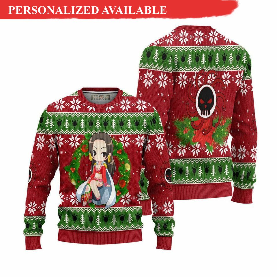 boa hancock one piece ugly christmas sweater 2389