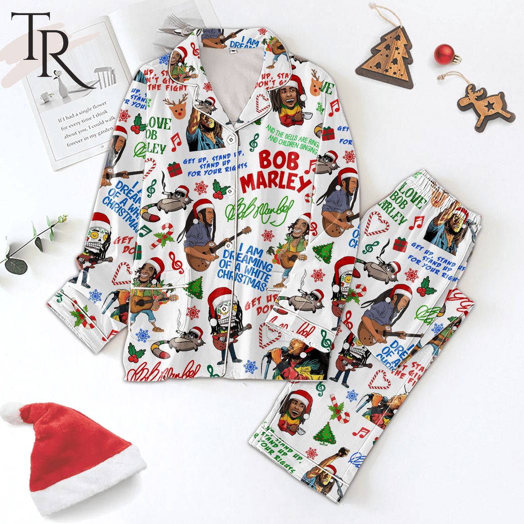 bob marley white christmas pajamas set 1 vzOPs