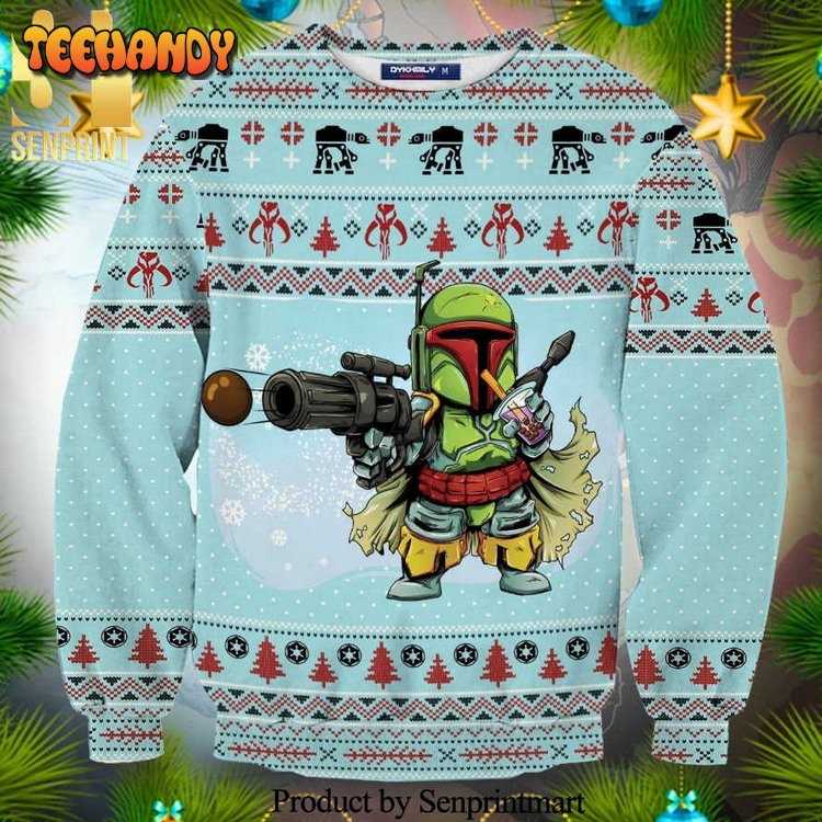 boba fett star wars merry bobamas knitted ugly xmas sweater re4ch