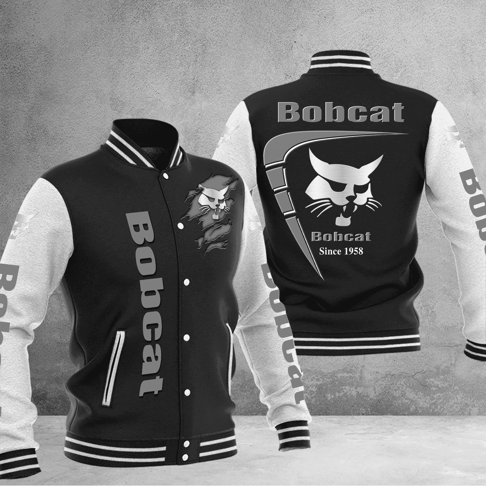 bobcat baseball varsity jacket baseball jacket all over print kknn6